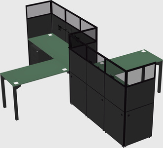 L-shape cubicles