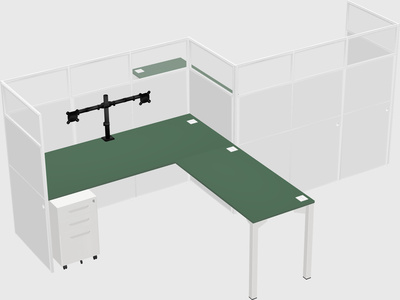 L-shape cubicles