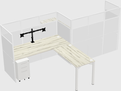 L-shape cubicles