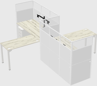 L-shape cubicles
