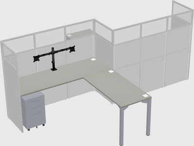 L-shape cubicles