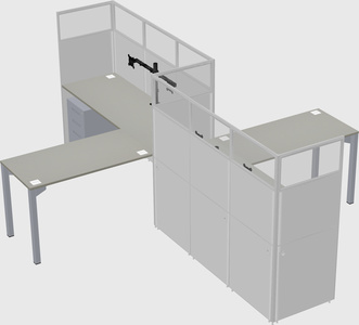 L-shape cubicles