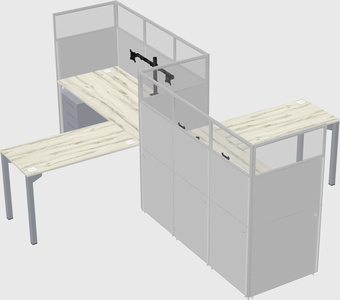 L-shape cubicles