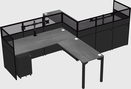 L-shape cubicles