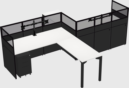 L-shape cubicles