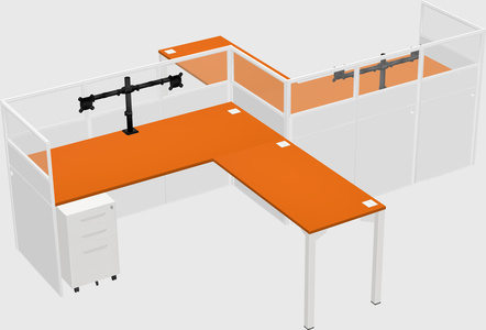 L-shape cubicles