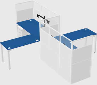 L-shape cubicles