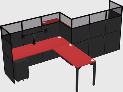 L-shape cubicles