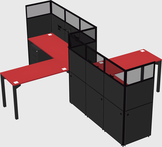 L-shape cubicles