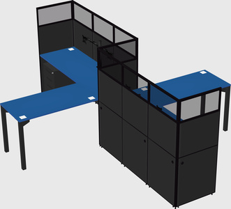 L-shape cubicles