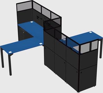 L-shape cubicles