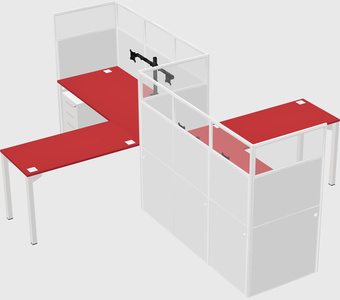 L-shape cubicles
