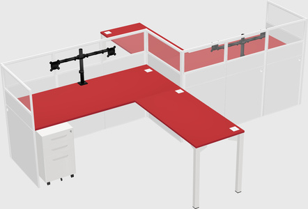 L-shape cubicles
