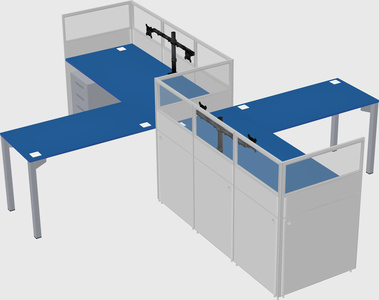 L-shape cubicles