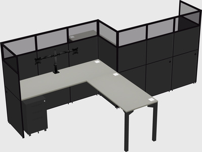 L-shape cubicles