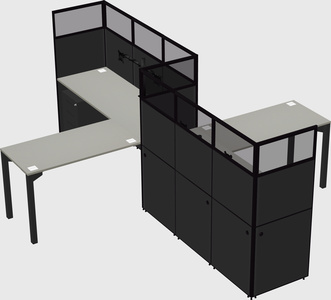 L-shape cubicles
