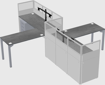 L-shape cubicles
