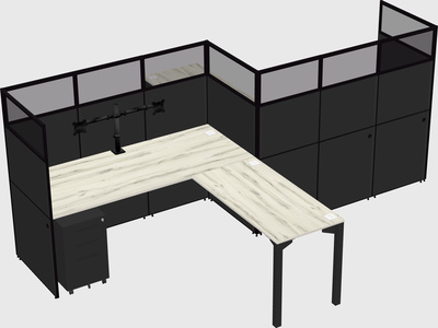 L-shape cubicles