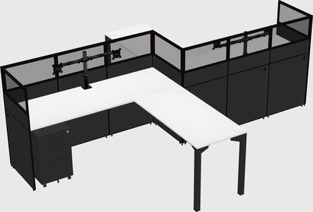 L-shape cubicles