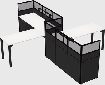 L-shape cubicles