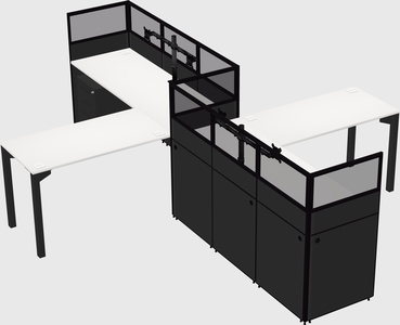 L-shape cubicles