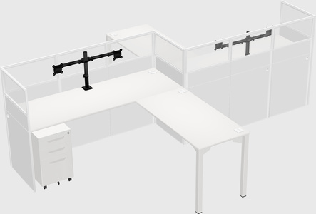 L-shape cubicles