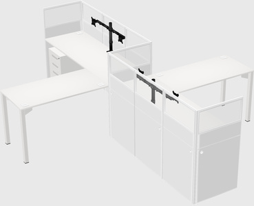 L-shape cubicles