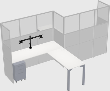 L-shape cubicles