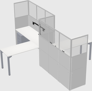 L-shape cubicles