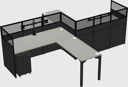 L-shape cubicles