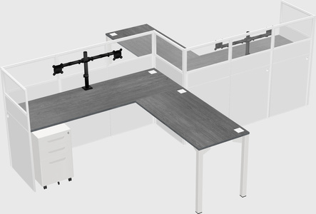 L-shape cubicles