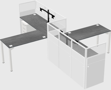 L-shape cubicles
