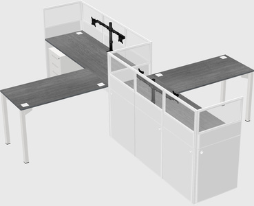 L-shape cubicles