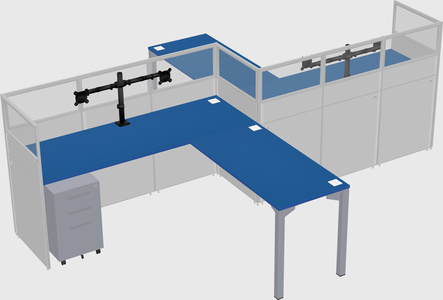 L-shape cubicles