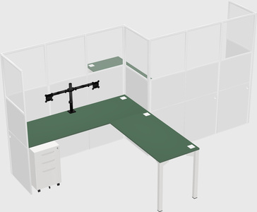 L-shape cubicles