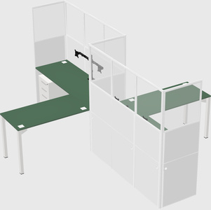 L-shape cubicles