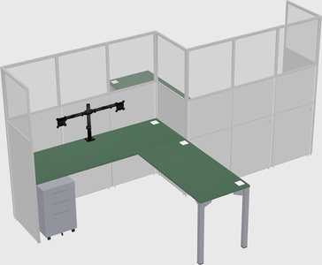 L-shape cubicles