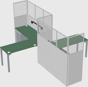 L-shape cubicles