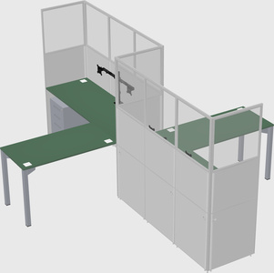 L-shape cubicles