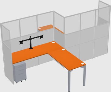 L-shape cubicles