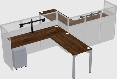 L-shape cubicles