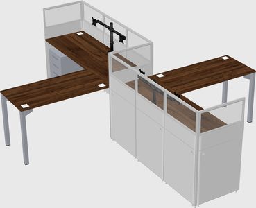 L-shape cubicles