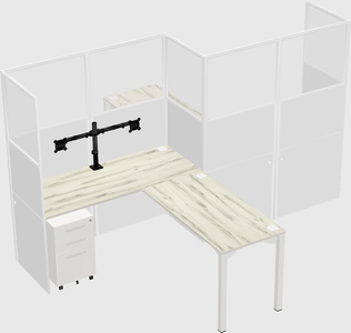 L-shape cubicles