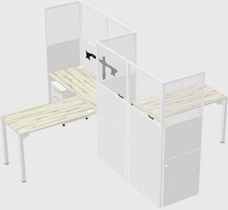L-shape cubicles