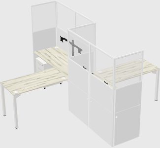 L-shape cubicles