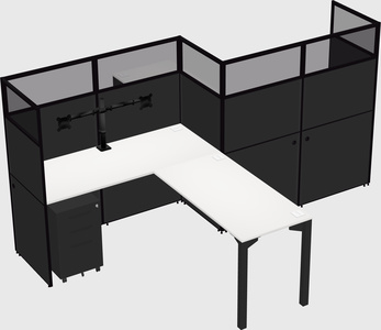 L-shape cubicles