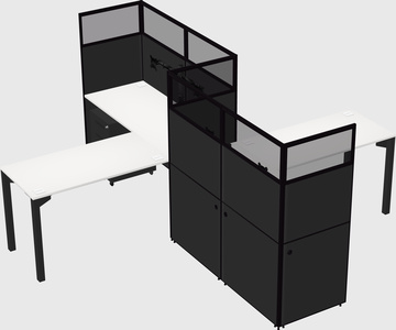 L-shape cubicles