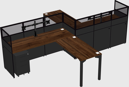 L-shape cubicles