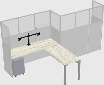 L-shape cubicles