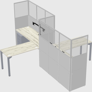 L-shape cubicles